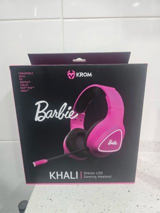 Auriculares Gaming Krom Khali x Barbie Rosas