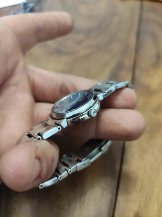Reloj Seiko Azul y Plateado
