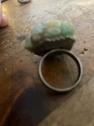 Anillo Plata Antigua Aventurina Verde