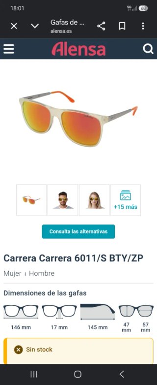 Gafas de sol Carrera con lentes naranjas
