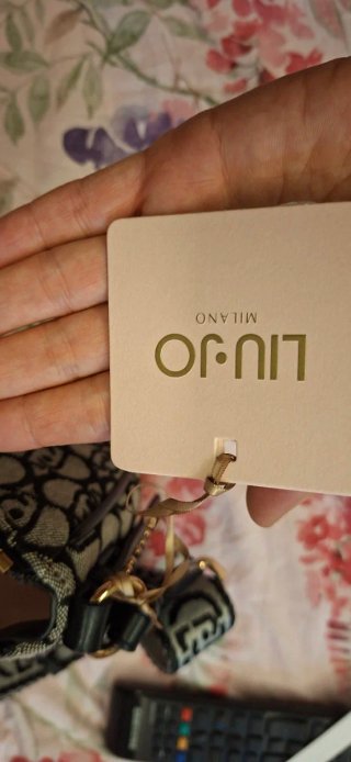 Borsa Liu Jo a spalla beige/nera