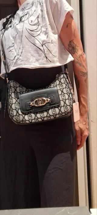 Borsa Liu Jo a spalla beige/nera