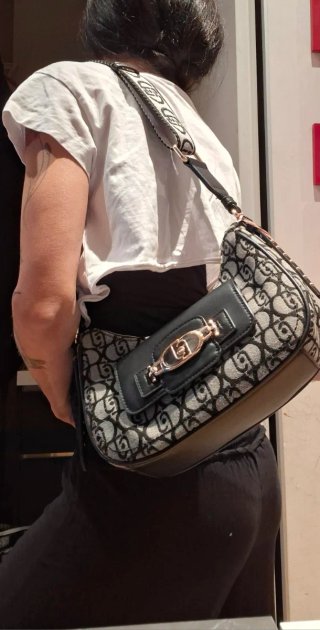 Borsa Liu Jo a spalla beige/nera