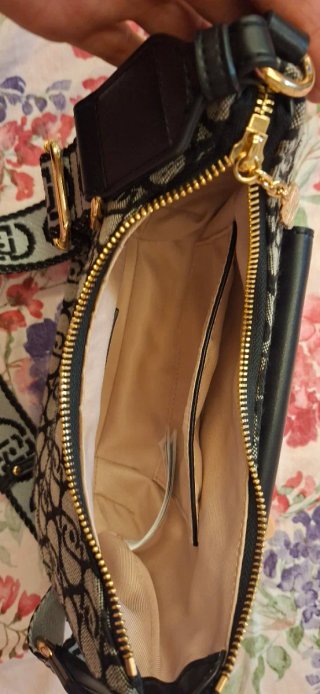 Borsa Liu Jo a spalla beige/nera