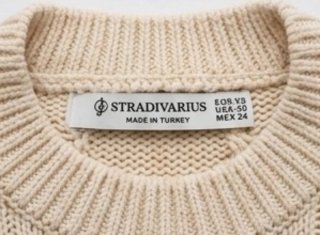 Jersey Stradivarius punto trenzado beige