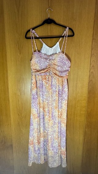 Vestido largo estampado mujer