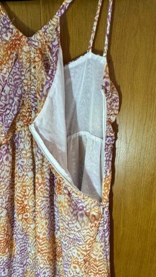 Vestido largo estampado mujer