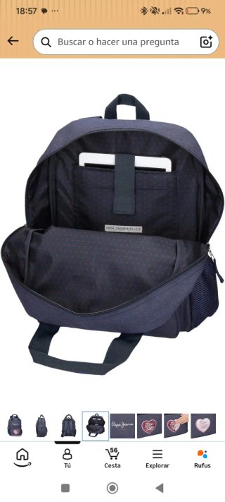 Conjunto mochila escolar y estuche Pepe Jeans