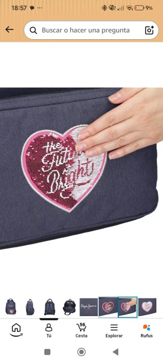 Conjunto mochila escolar y estuche Pepe Jeans