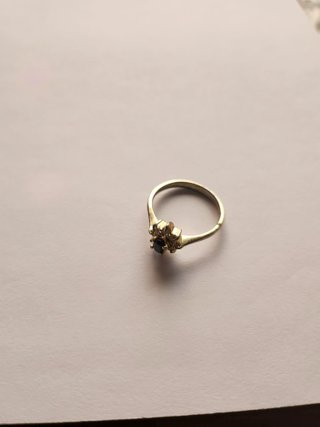 Anillo fantasía con piedra azul