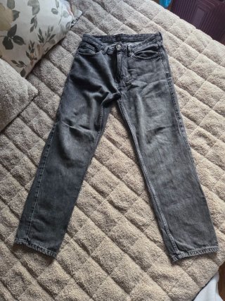 Pantalón Vaquero Gris Desgastado Pull & Bear
