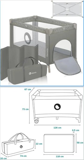 Cuna de viaje Lionelo plegable