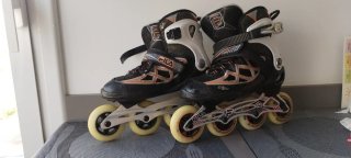 Patines Fila GT 50 Negro Naranja talla cuarenta