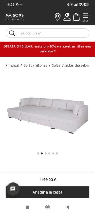 Sofá cama sin estrenar 7 plazas Maison du Monde