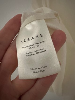 Top seda beige Sézane Talla M