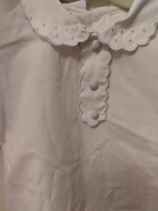 Blusa infantil blanca manga farol