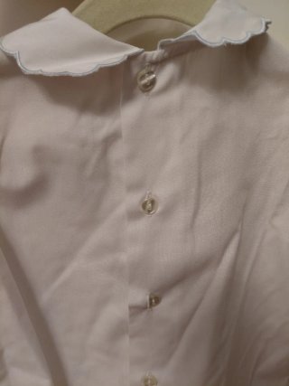 Blusa infantil blanca manga farol