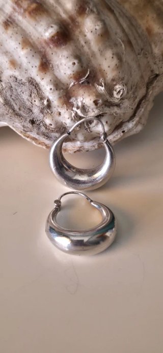 Pendientes de plata de ley años 80