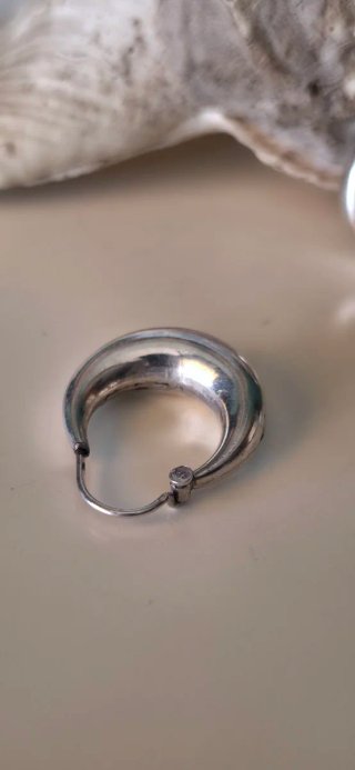 Pendientes de plata de ley años 80
