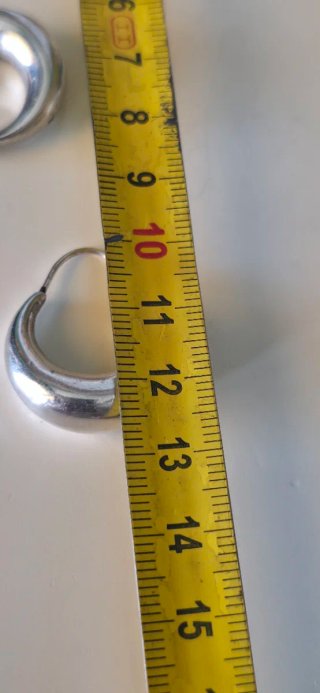 Pendientes de plata de ley años 80