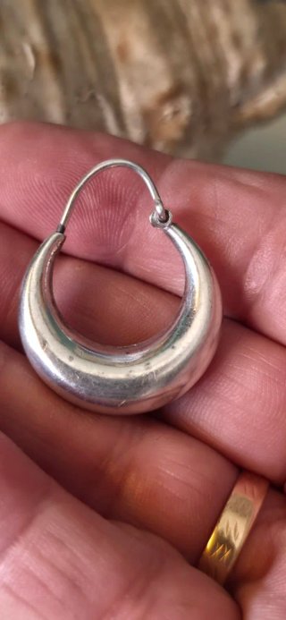 Pendientes de plata de ley años 80