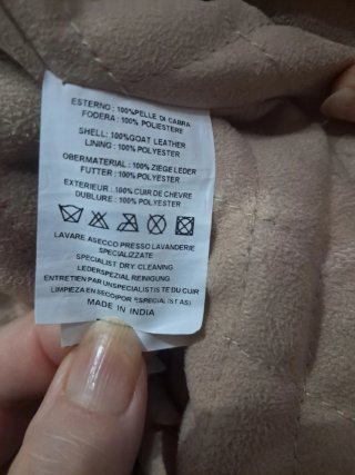 Cappotto in vera pelle marrone taglia 42