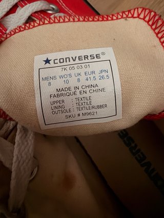 Converse Chuck Taylor All Star Rojas Talla 41.5