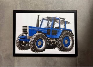 Cuadro Tractor Ebro 6125 Ilustración
