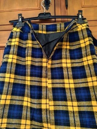 Falda Minueto cuadros azul y amarillo Talla S
