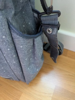Bolsa para carrito de bebé gris estrellas