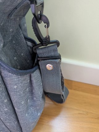 Bolsa para carrito de bebé gris estrellas