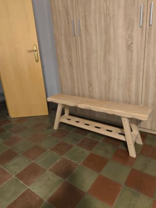 Banco rústico madera haya