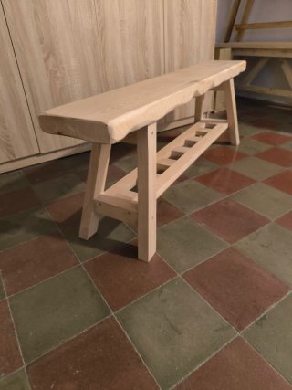 Banco rústico madera haya