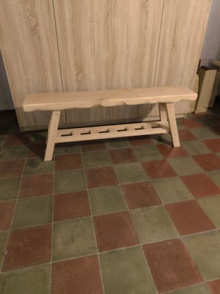 Banco rústico madera haya