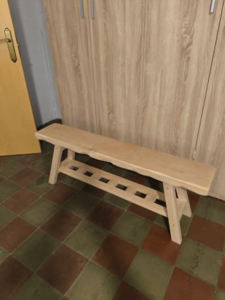 Banco rústico madera haya
