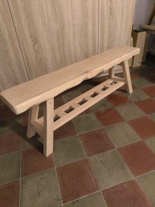 Banco rústico madera haya