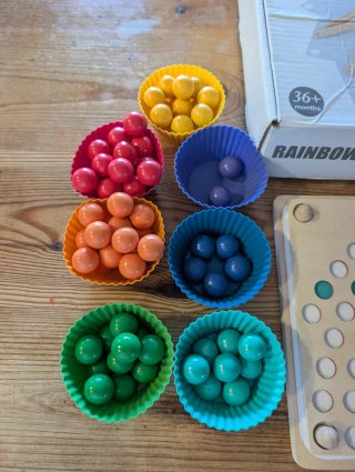 Lote de Juegos Montessori Madera Figuras y Cuentas