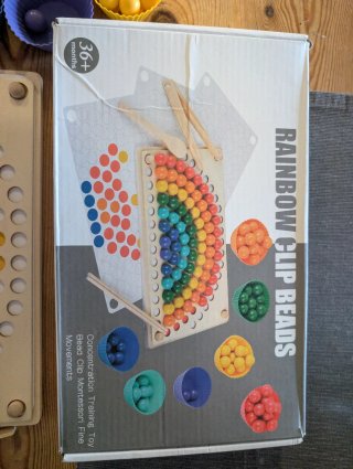 Lote de Juegos Montessori Madera Figuras y Cuentas
