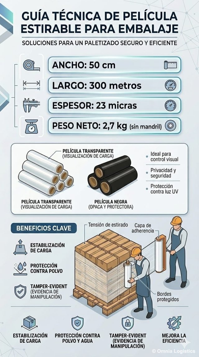 Film estirable negro 300m