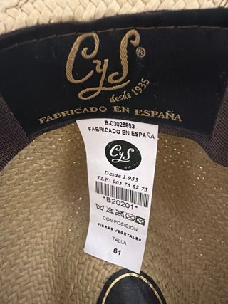 Sombrero Panamá Costa y Soler Beige Talla 61