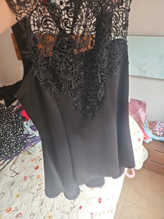 Top Negro Encaje S