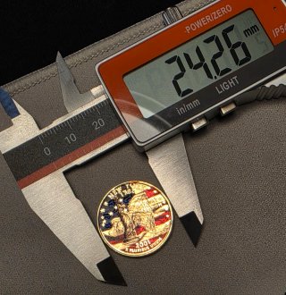 Cuarto Dólar NY 2001D Baño Oro Coloreado FDC