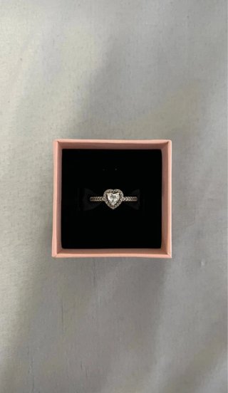 Anillo Pandora Corazón Elevado Plata