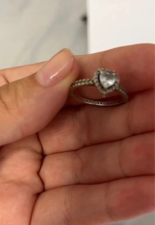 Anillo Pandora Corazón Elevado Plata