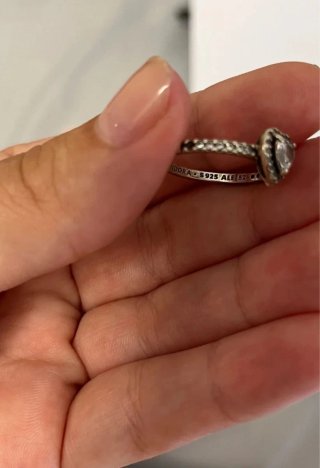 Anillo Pandora Corazón Elevado Plata
