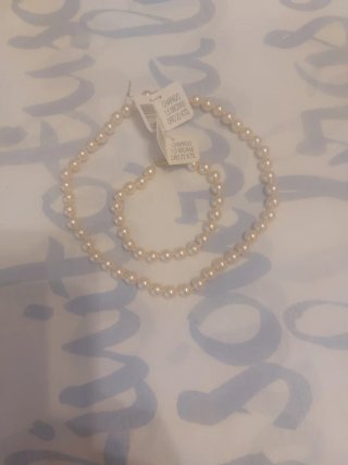 Conjunto Collar y Pulsera Perlas Majorica Oro