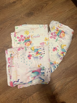Juego sábanas cuna Zara Home animales y letras