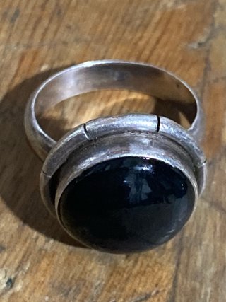 Anillo Plata con Onix Negro Antiguo