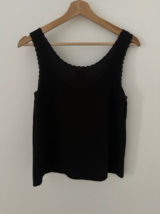 Top Seda Negro Sézane Talla M