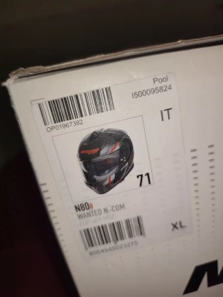 Casco Nolan N80 Wanted Nero Rosso Taglia XL